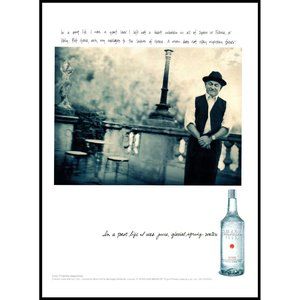 1999 Finlandia Vodka Vintage Print Ad Italian Bistro Stone Bridge Wall Art Decor